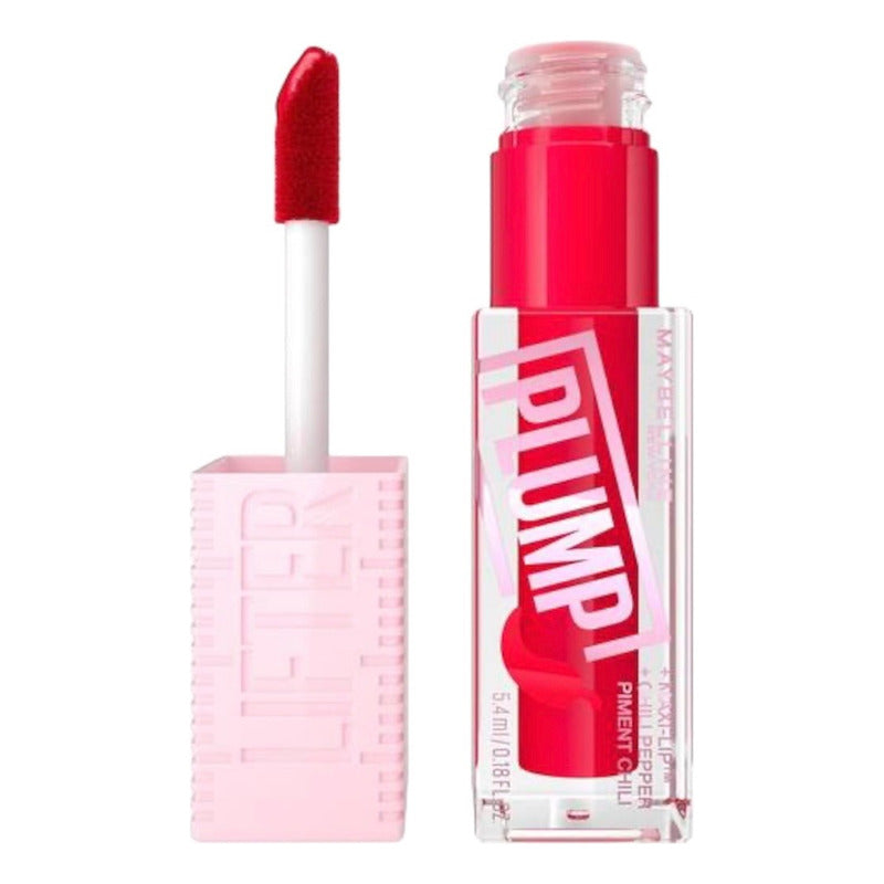 Maybelline Gloss Lifter Plump, Tono Red Flag 004, 5.4ml - 004 Red Flag