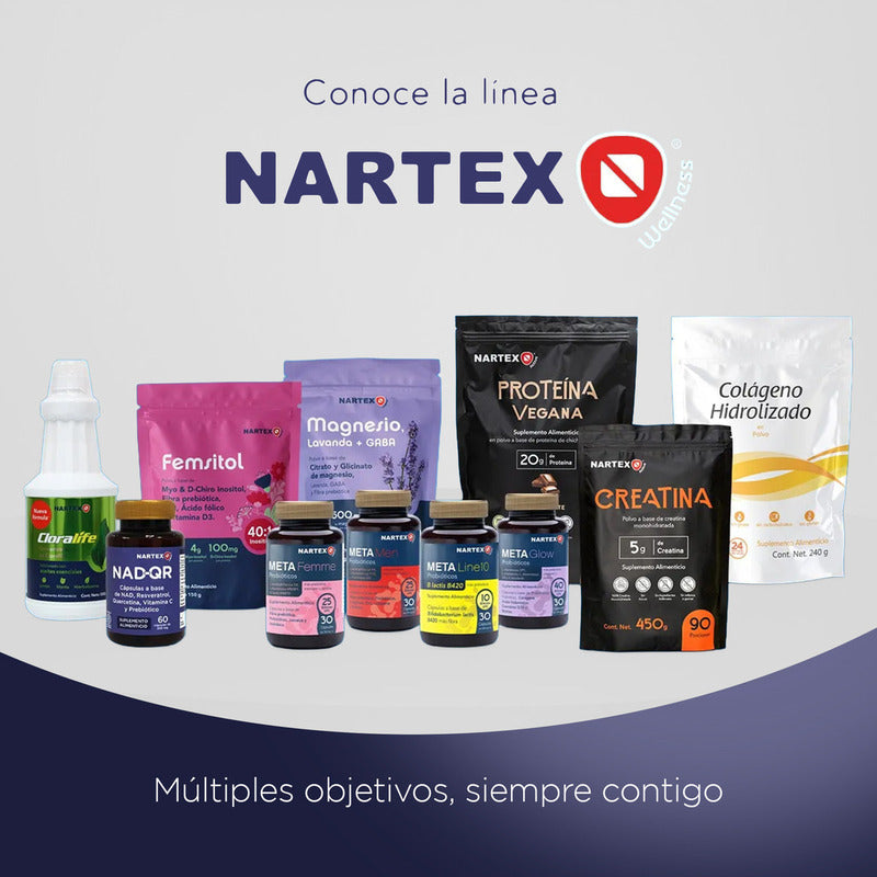 Nad+ Resveratrol, Vitamina C, Quercetina Y Prebióticos 60 Cápsulas 550mg Sin Sabor By Nartex Labs