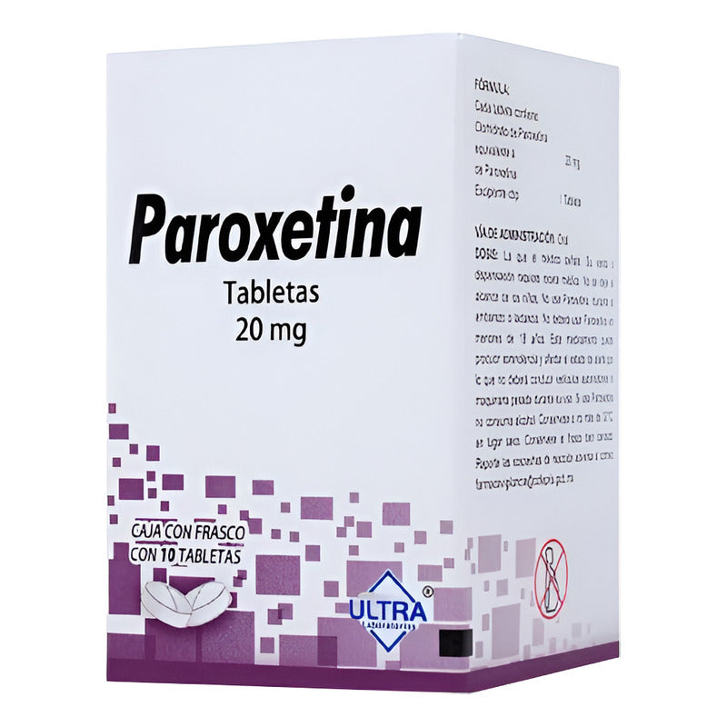 Paroxetina Ultra 20mg Con 10 Tabletas