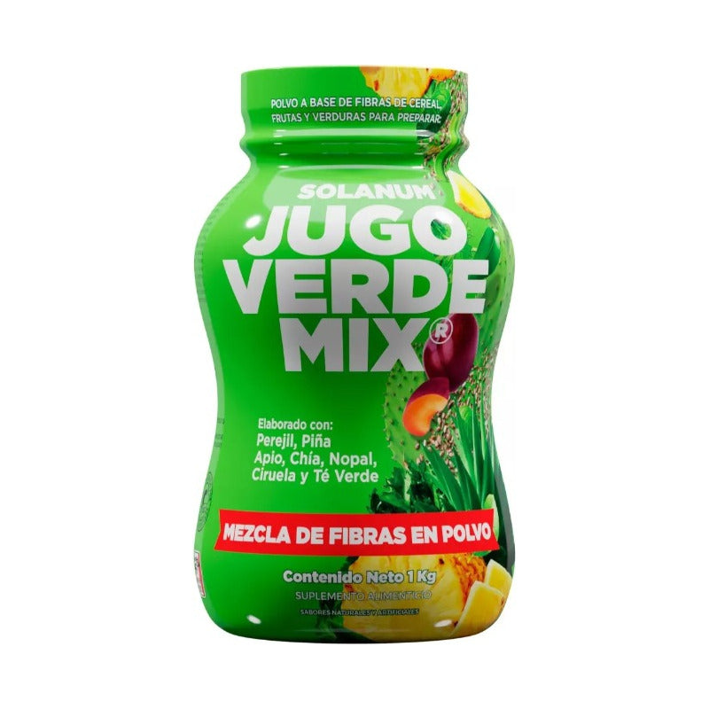 Jugo Verde Mix Fibra Para Mezclar En Polvo Solanum 1 Kg