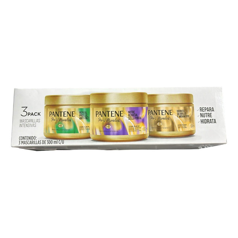 Pack 3 Pantene Pro-v Miracles Mascarillas Intensivas