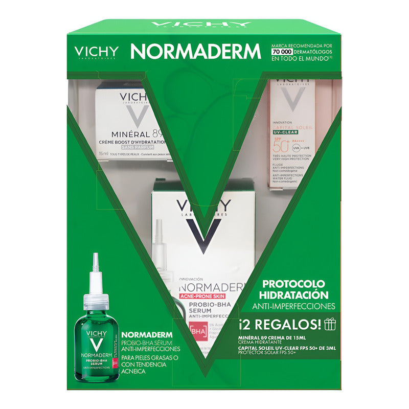 Kit Vichy Normaderm Serúm+crema+uv-clear