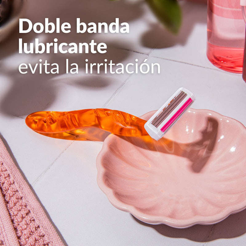 Rastrillos Desechables Bic Soleil Rosa-morado 2 Piezas