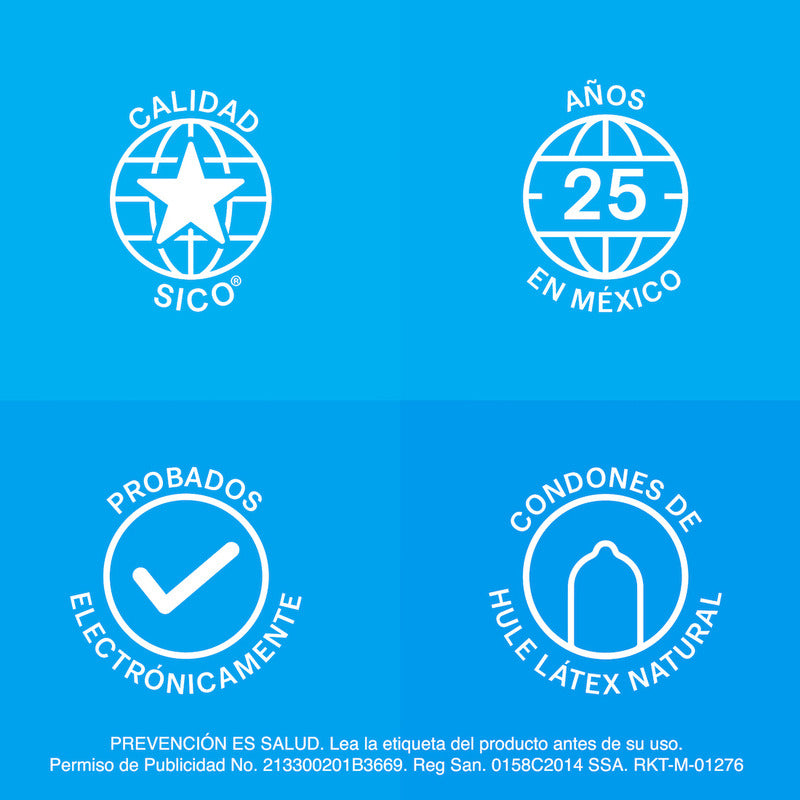 Kit Sico Texturizado 3 Condones + Anillo Vibrador