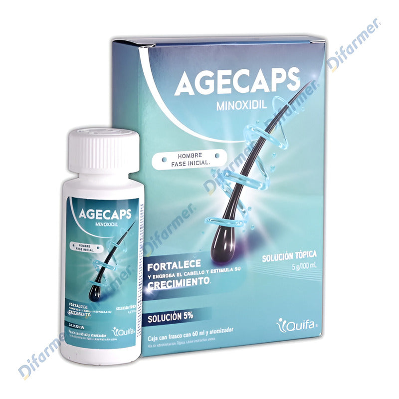 Agecaps Minoxidil Hombre Atomizador 60ml 5g/100ml