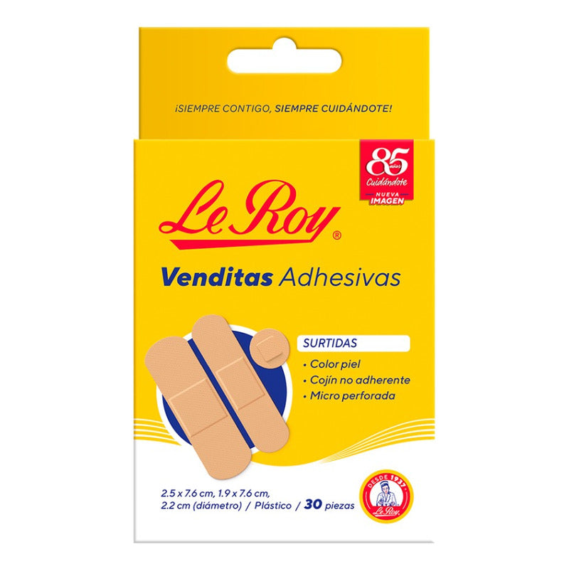 Venditas Adhesivas Surtidas Le Roy 30pz Color Piel