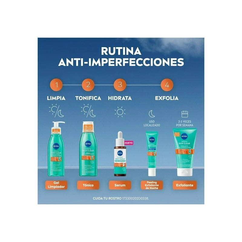 Nivea Derma Skin Clear Sérum Antiimperfecciones 30 Ml Día Y Noche Todo Tipo De Piel