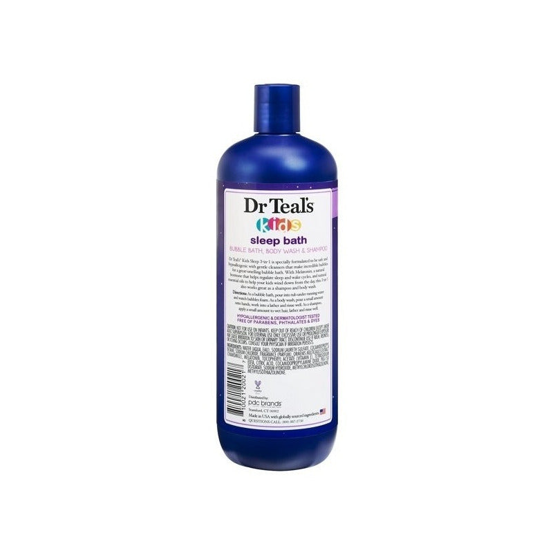 Dr Teals Kids 3en1 Sleep Bath Espuma/jabón/shampoo 591ml