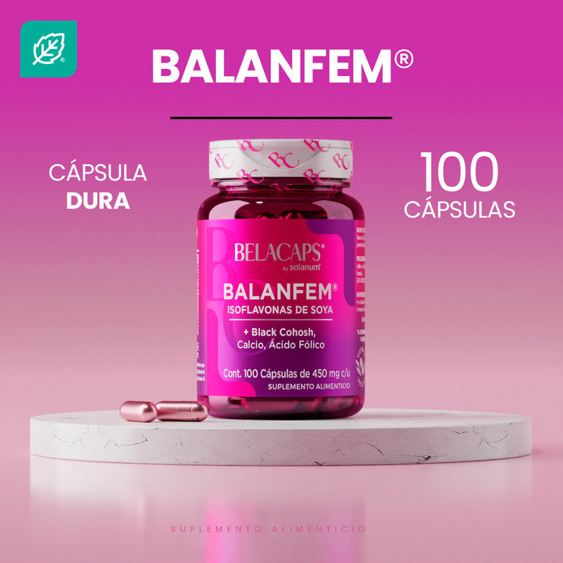 Balanfem Solanum Isoflavonas, Calcio, Acido Folico 100 Cap Sabor Sin Sabor