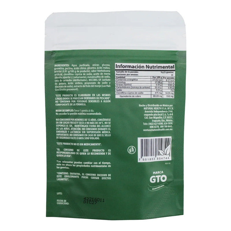 Clorofila Suplemento Alimenticio 14 Gomitas Cool Bite Clorofila