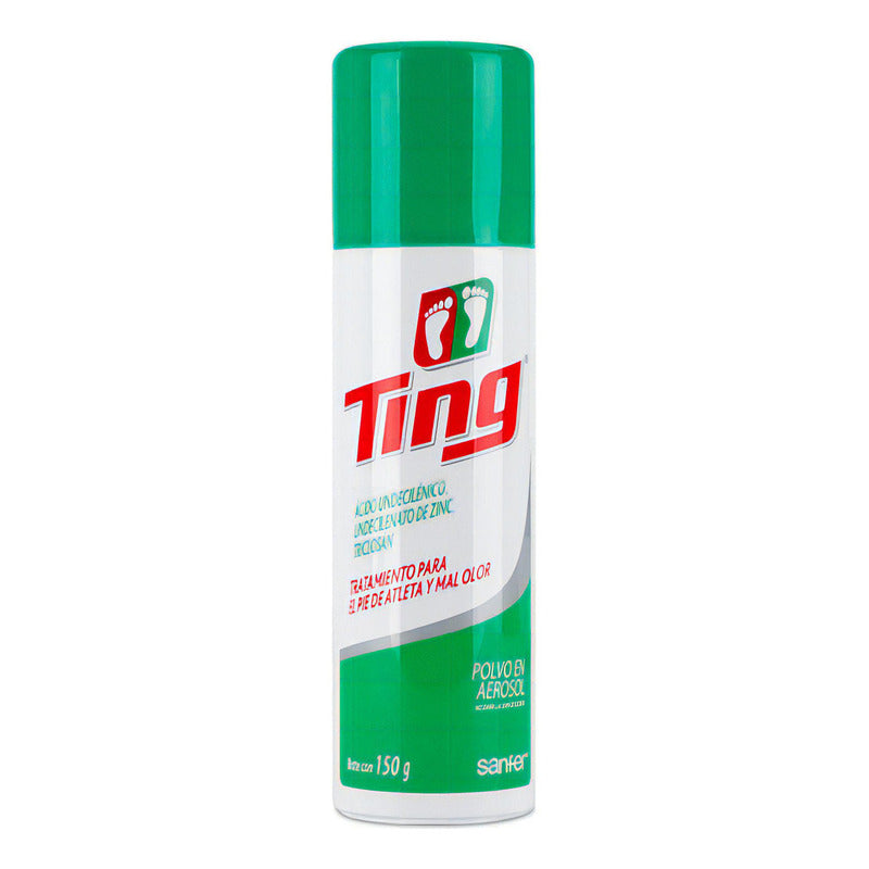 Polvo En Aerosol Ting Antimicótico Para Pie De Atleta 150g