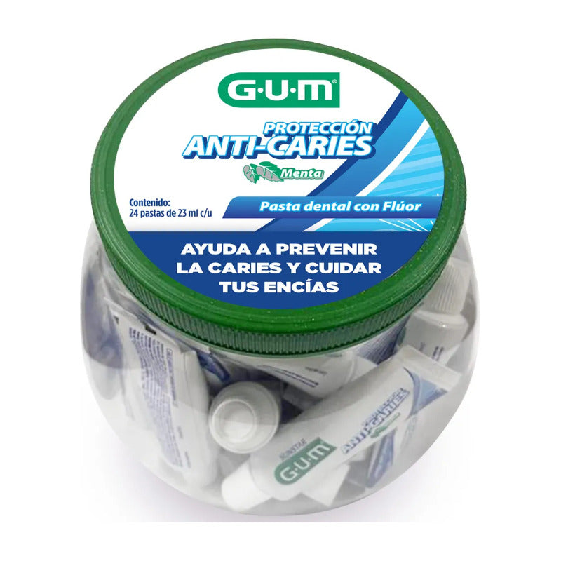 Vitrolero Gum Crema Dental Anticaries Con24 Pzas De 23 Ml