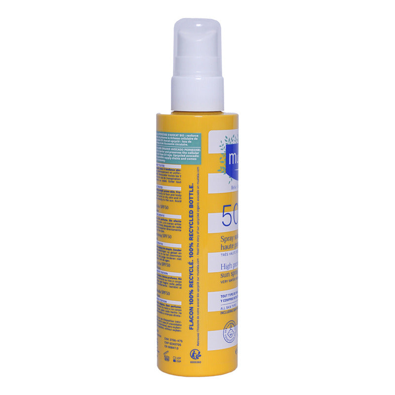 Protector Solar Mustela Spray 50+ 200ml Para Bebés