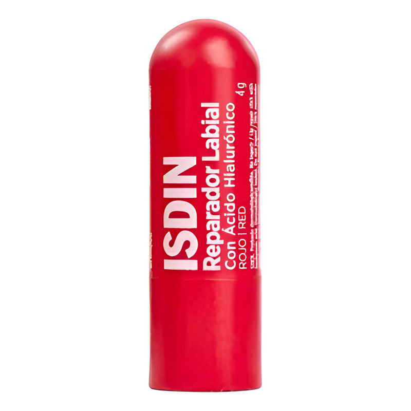Isdin Bálsamo Reparador Labial Rojo Con Acido Hialuronico 4g