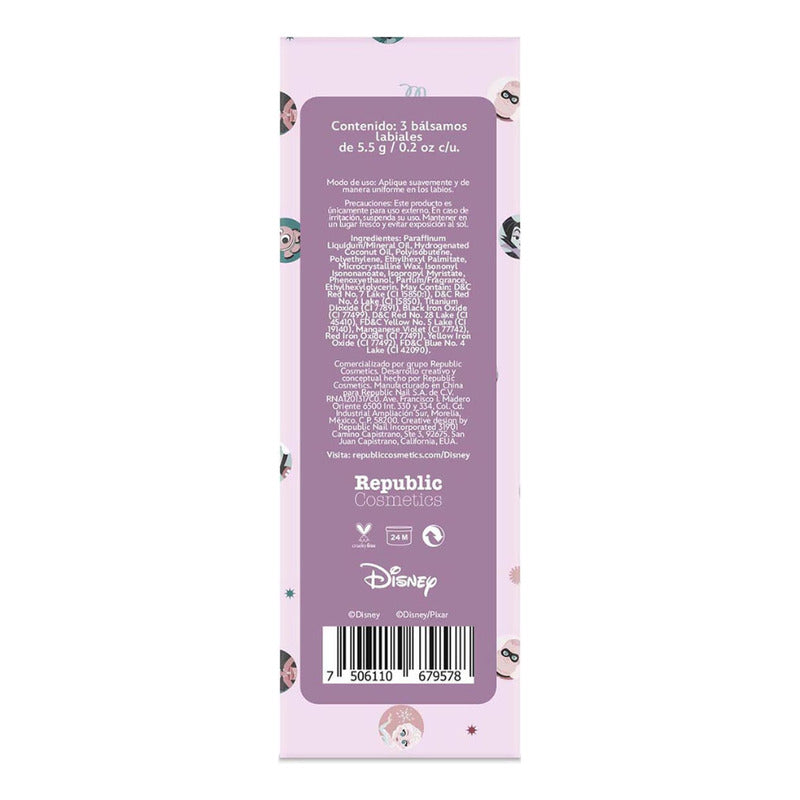 Tres Bálsamos Labiales Edición Especial Disney 100