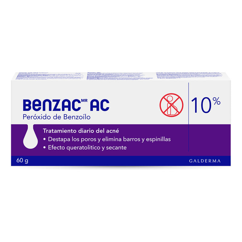 Benzac Gel Peróxido Benzoilo 10% Elimina Acné Puntos Negros