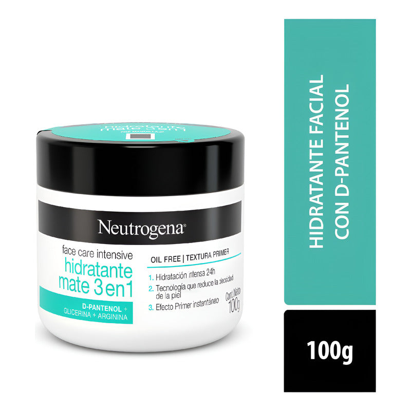 Neutrogena Face Care Intensive Hidratante Mate 3 En 1 100g - Todo Tipo De Piel