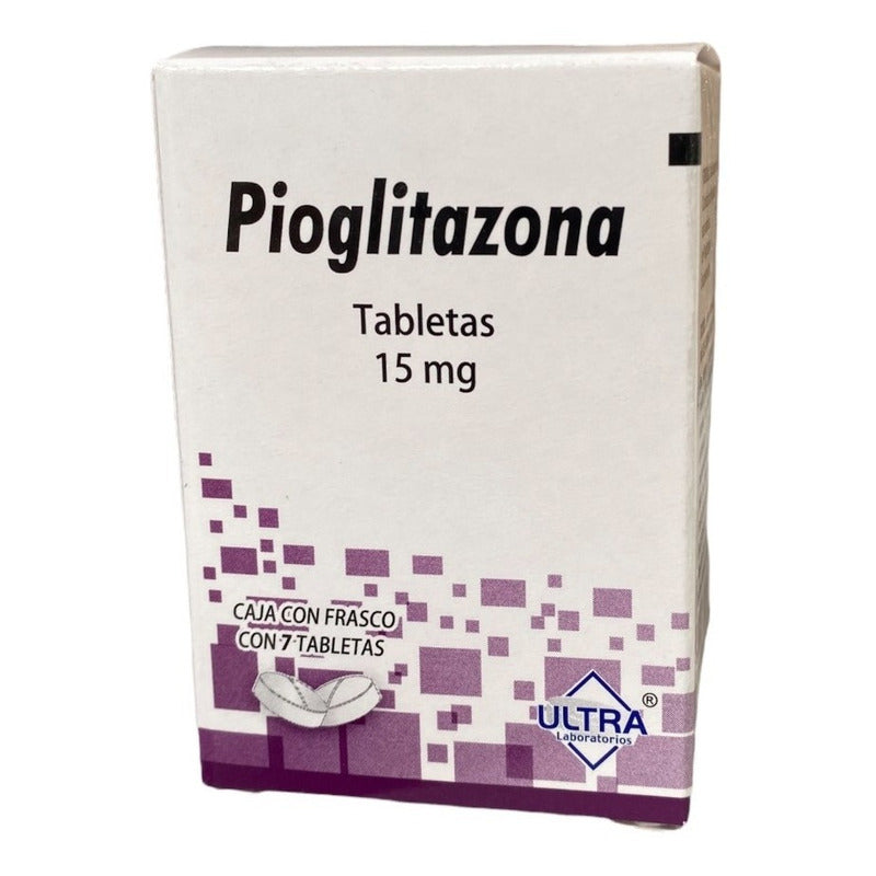 Pioglitazona Ultra 15mg 7 Tabletas