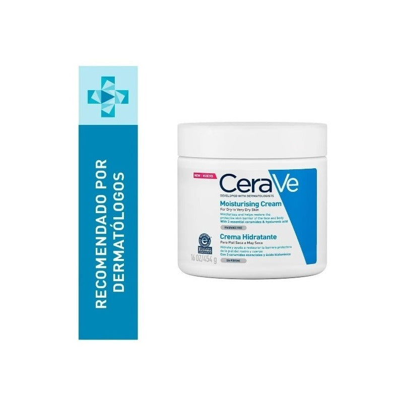 Cerave Crema Hidratante Rostro Cuerpo Piel Seca 454g Seca