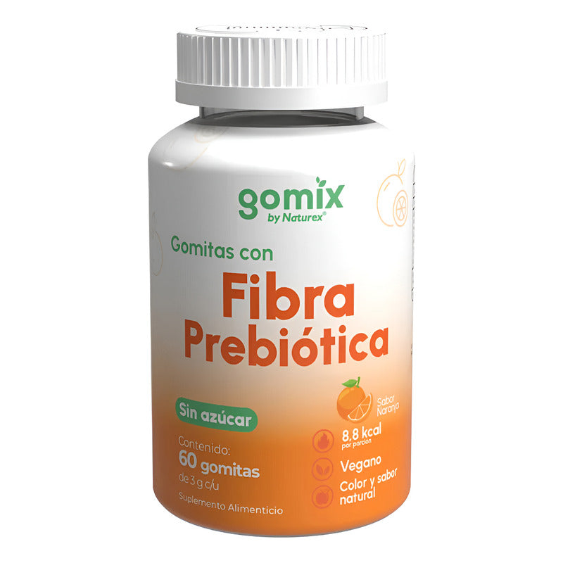 Gomix 60 Gomitas Con Fibra Prebiótica Sabor Naranja Naranja