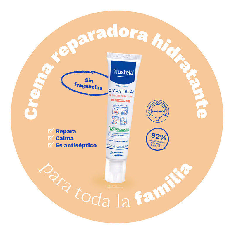 Mustela Cicastela Crema Reparadora Bebé Piel Irritada 40ml