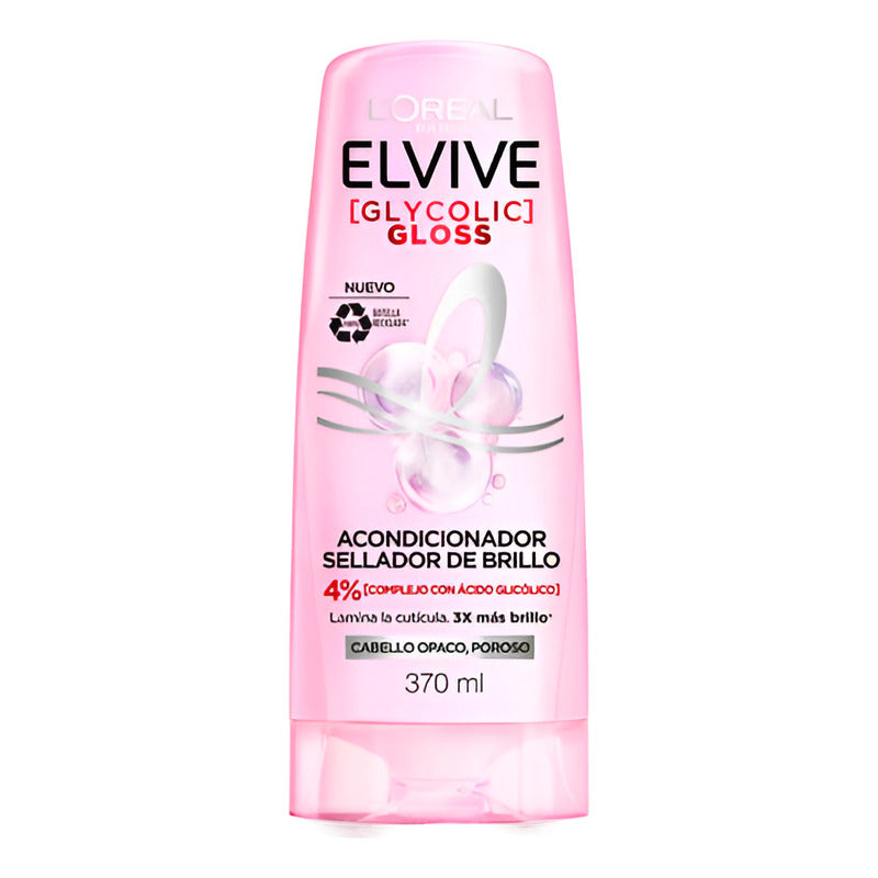 Acondicionador Loreal Elvive Glycolic Gloss 370ml