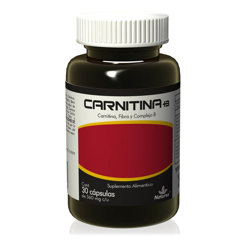 Carnitina Con Complejo B Frasco Con 30 Cápsulas Naturex Sin Sabor