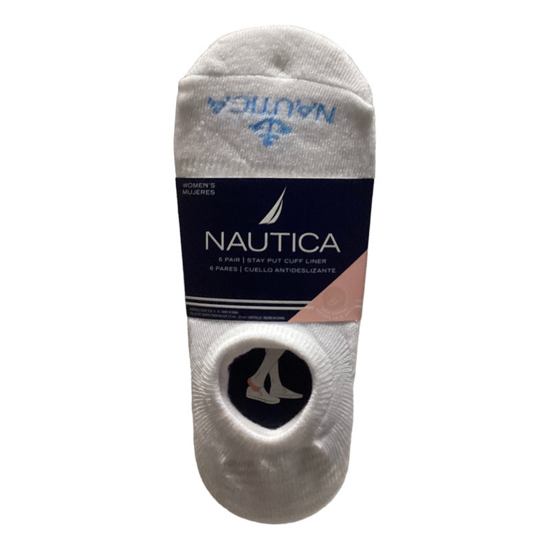 Nautica Calcetín Corto(calcetín Invisible)mujer 4-8 Unitalla Blanco Liso 4-8