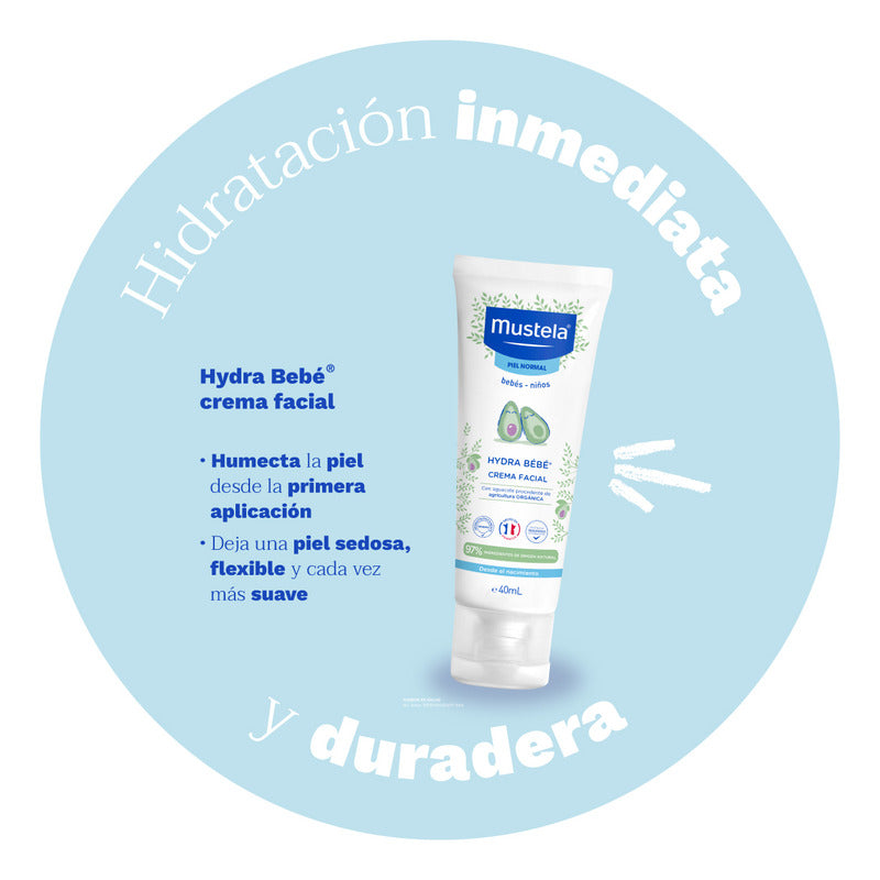 Mustela Crema Facial Hydra Bebé 40ml Piel Normal 40g
