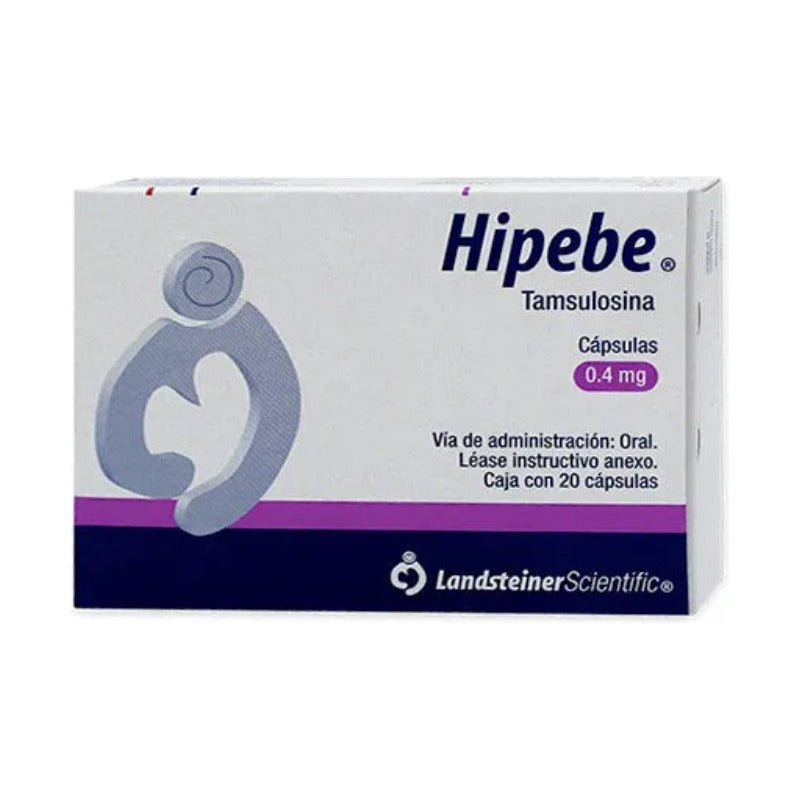 Tamsulosina Hipebe 0.4mg Liberación Prolongada 20 Caps