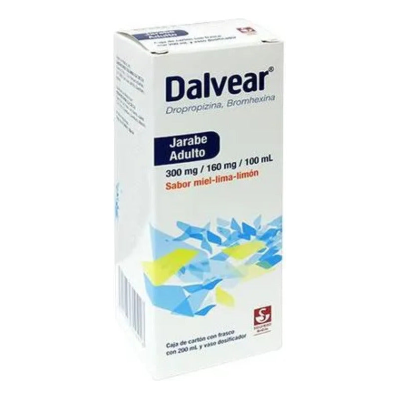 Dalvear Dropropizina 300mg /bromhexina 160mg Jarabe Adulto