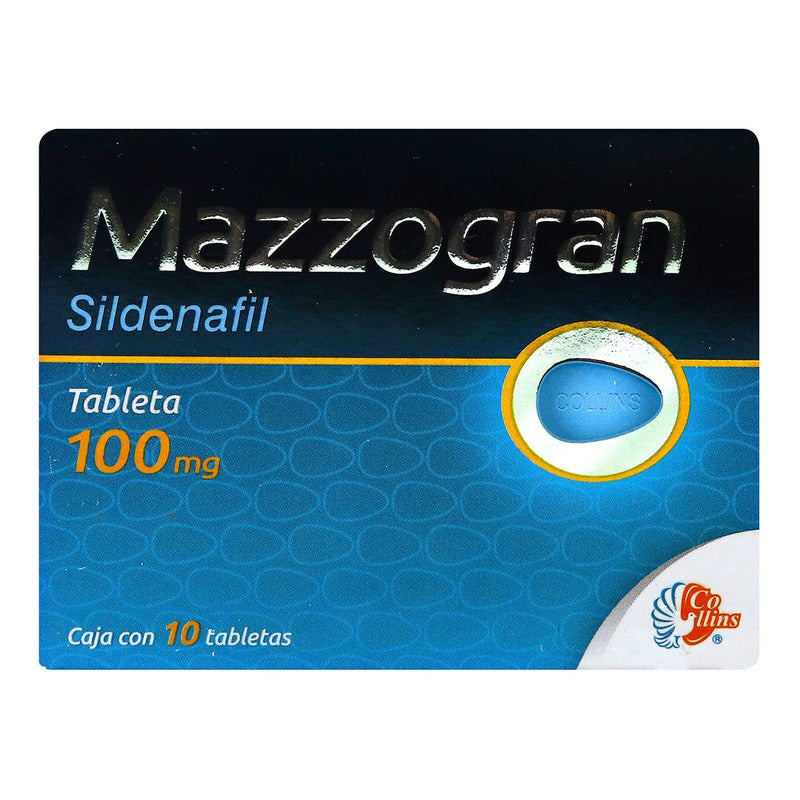 Mazzogran Sildenafil 100mg C/10 Tabletas Collins