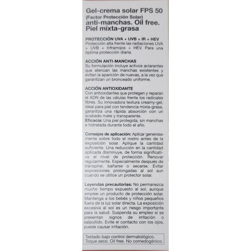 Fluido Solar Spf 50+ Antimanchas Normal Seca Momento De Aplicación Día/noche Tipo De Piel Nomal Seca
