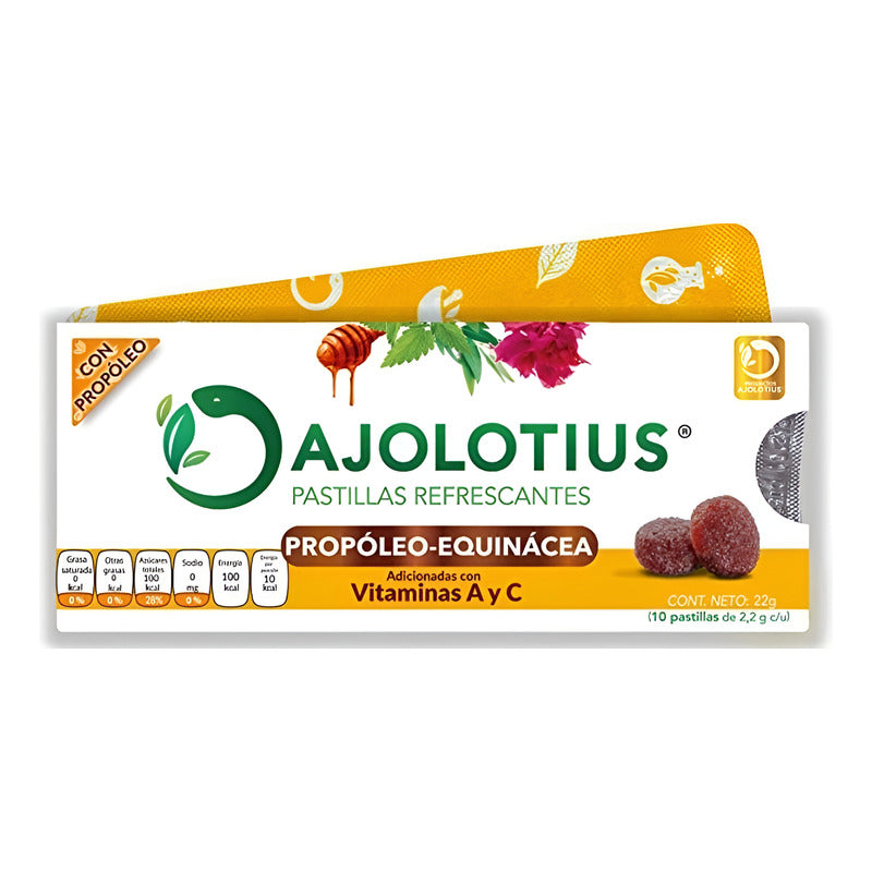 Pastillas Refrescantes Propoleo Equinacea Ajolotius C/10