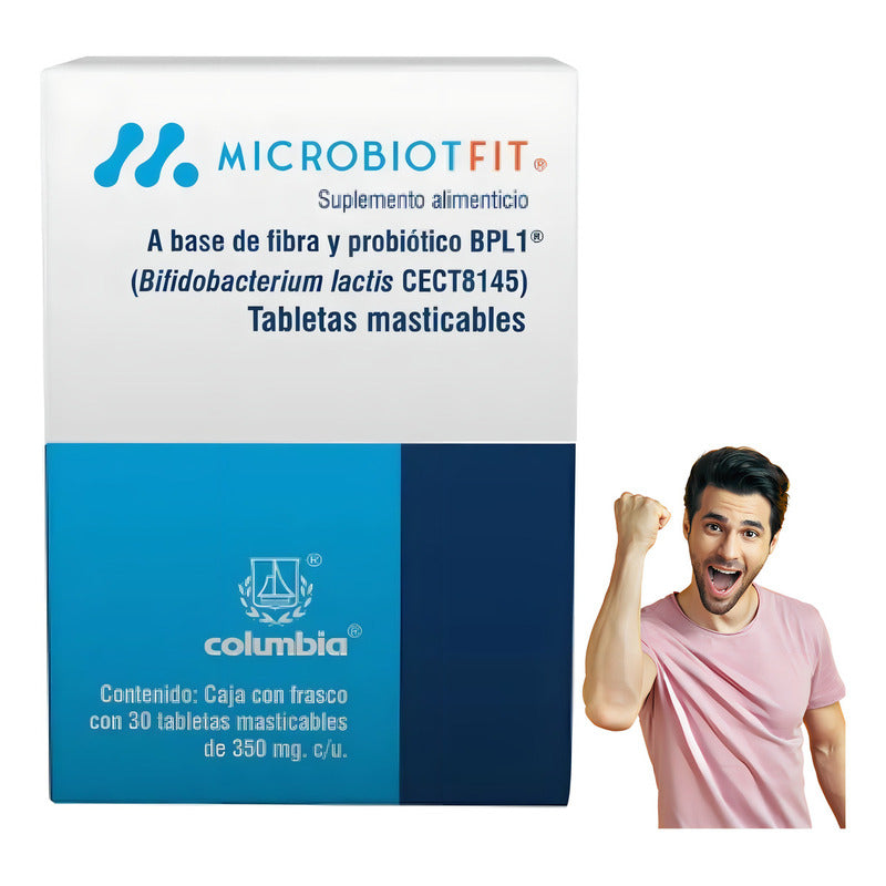 Microbiot Fit 30 Tabletas Masticables Sabor Sin Sabor