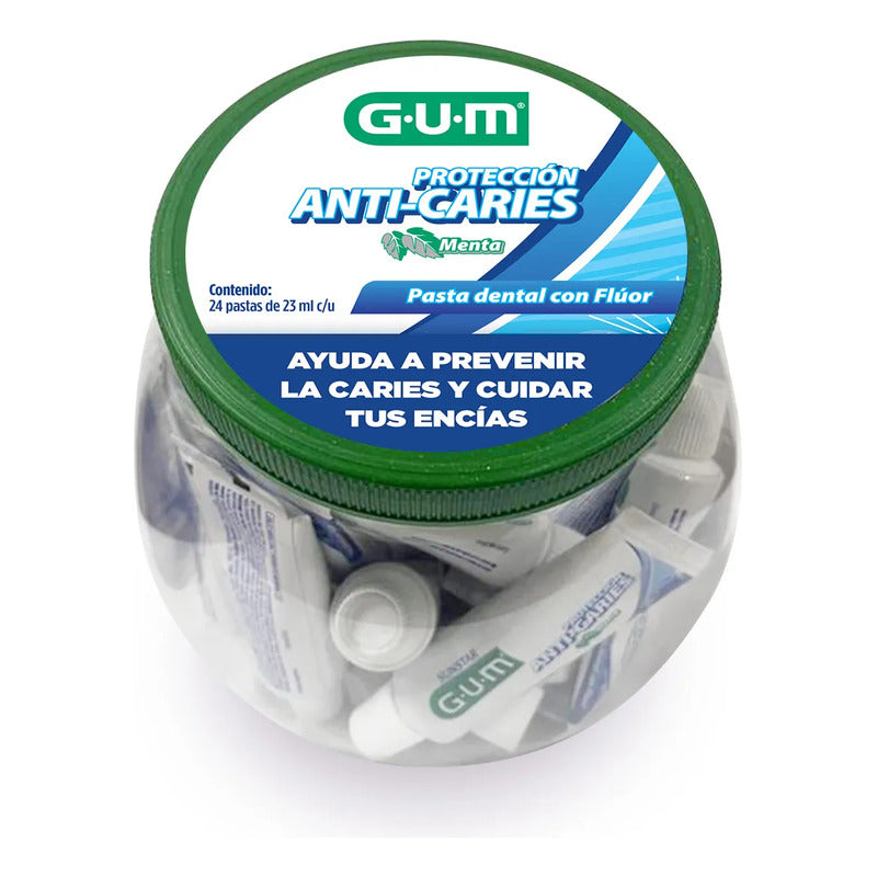 Vitrolero Gum Crema Dental Anticaries Con24 Pzas De 23 Ml