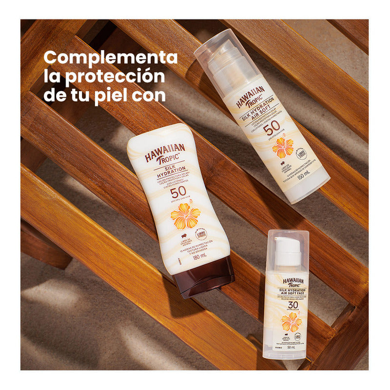 Protector Solar Hawaiian Tropic Silk Hydration Fps 50 Textura Ligera 180ml