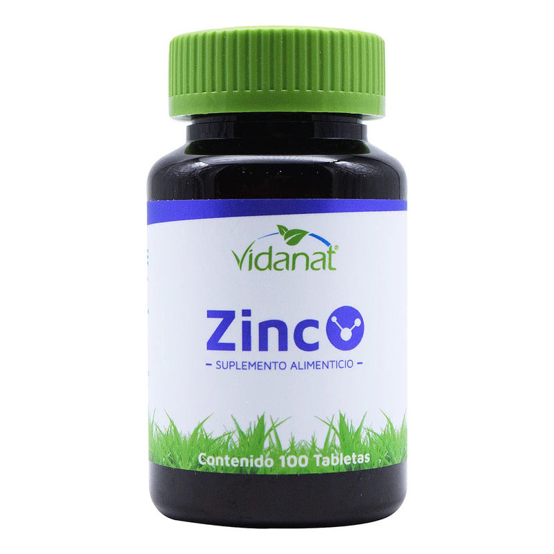 Zinc 100 Tabletas Vidanat Sabor Sin Sabor