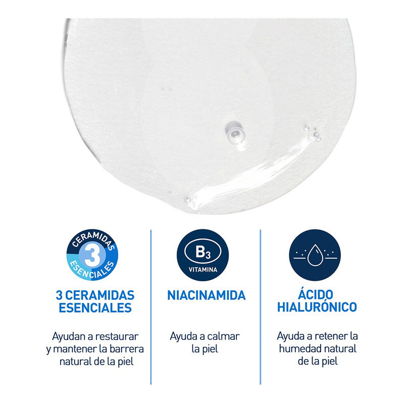 Gel Cerave Limpiador Espumoso Piel Normal A Grasa Sin Perfume De 473 Ml Día Y Noche