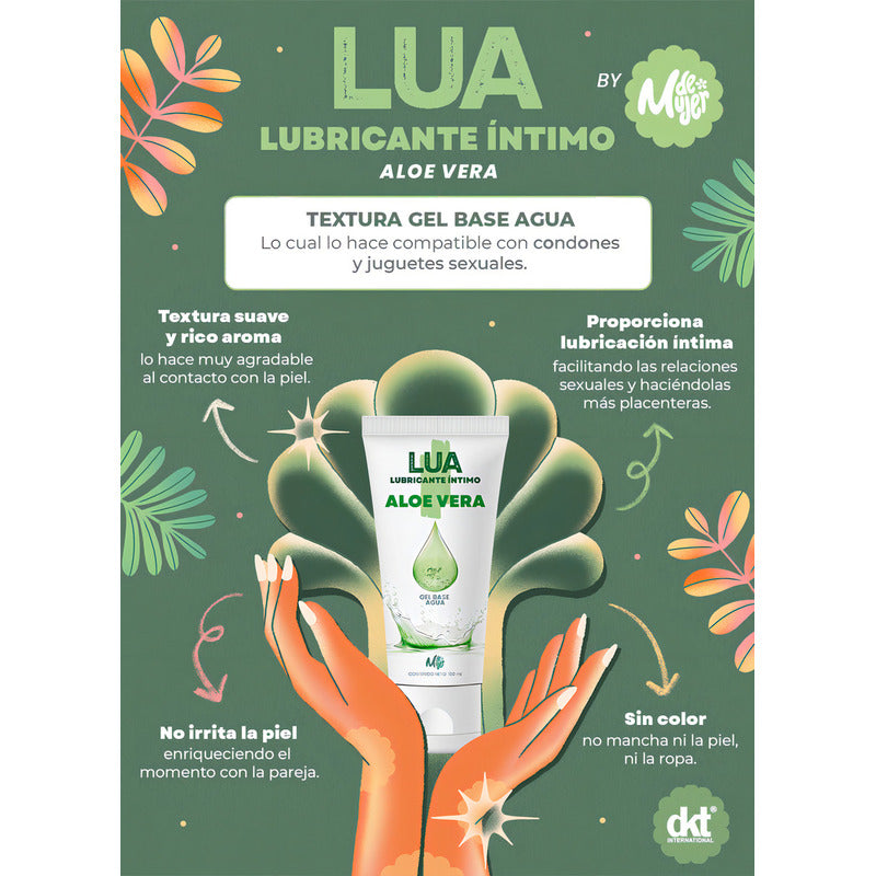 Gel Lubricante Intimo Con Aloe Vera Lua By M De Mujer, 100ml Sabor Sin Sabor