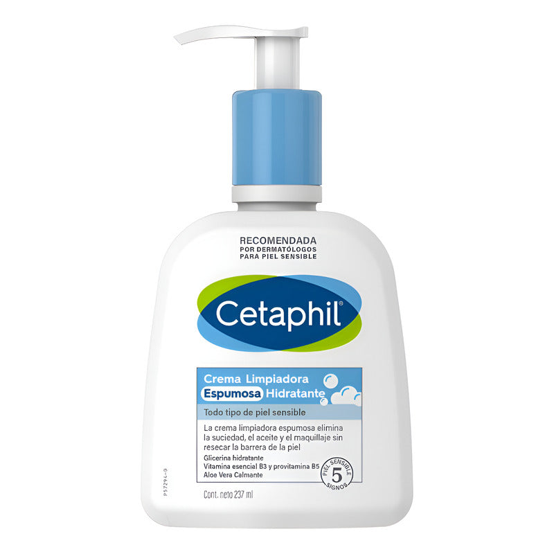 Cetaphil Crema Limpiadora Espuma Hidratante 237ml Día/noche Todo Tipo De Piel