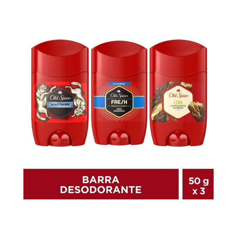 Old Spice Triple Pack Barra - Pack - 3 - 150 Ml - 150 G