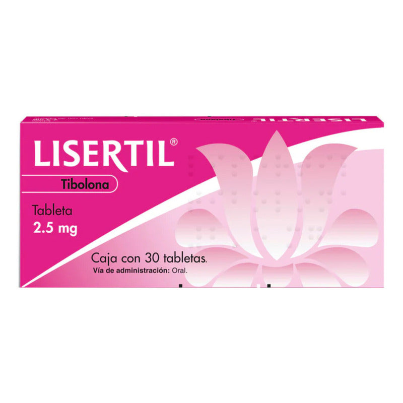 Lisertil Tableta Tibolona 2,5 Mg, 30 Tabletas