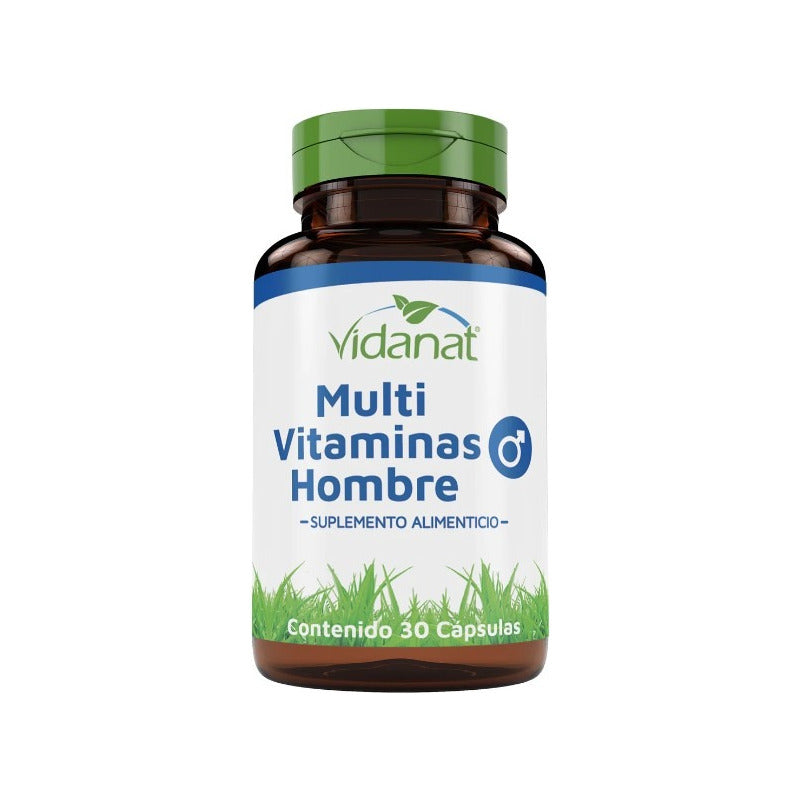 Multivitaminico Hombre 30 Cápsulas Vidanat Sabor Sin Sabor