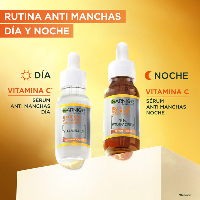 Garnier Express Aclara Sérum Noche Antimanchas Con Vitamina C Pura, 30ml