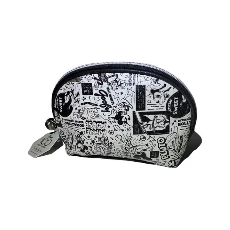 Cosmetiquera Disney Retro 100 Años Edición Limitada Color Blanco Con Negro