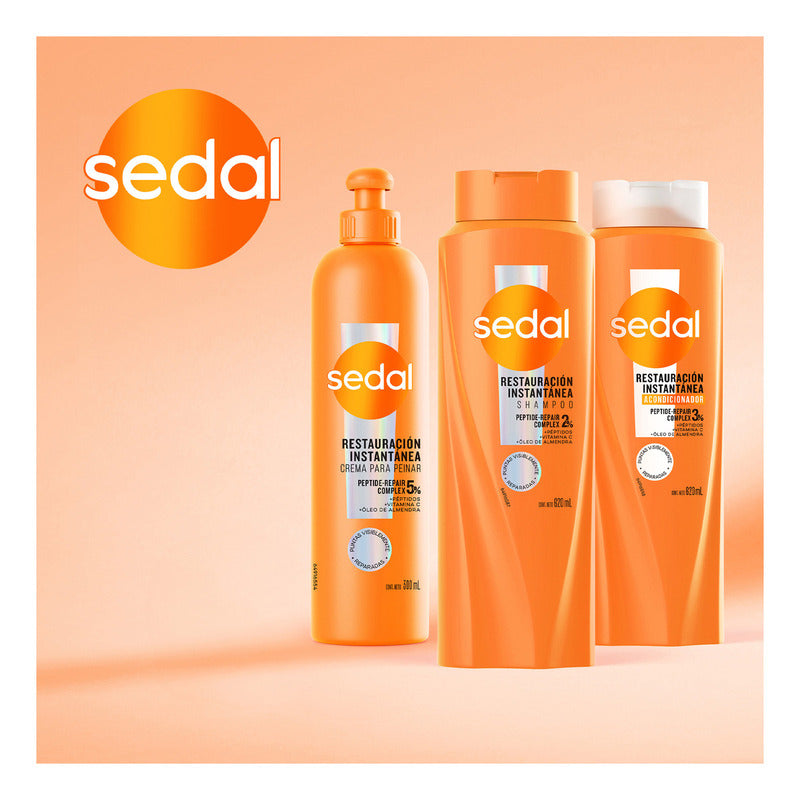 Sedal Crema Para Peinar Restauración Instantánea Ideal Para Reparar Y Dar Fuerza Al Cabello Dañado, Dejándolo Supersuave Y Agradable Al Tacto 300 Ml