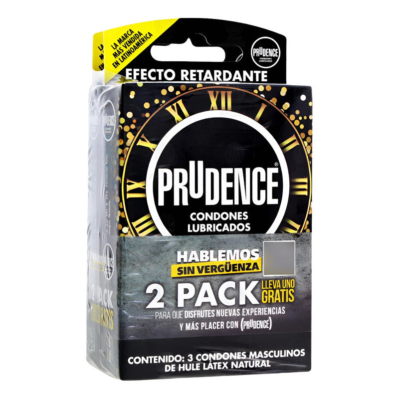 Duo Pack Condones Prudence Zero+ Retardante Con 3pz C/u