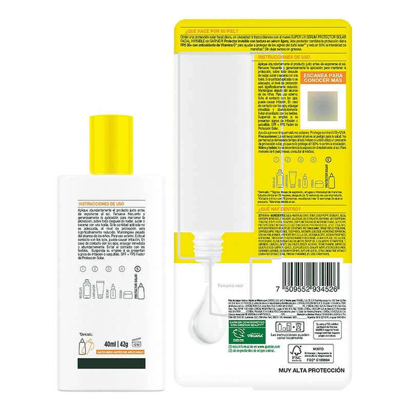 Garnier Protector Solar Anti Manchas Vitamina C Fps 50+ 40ml