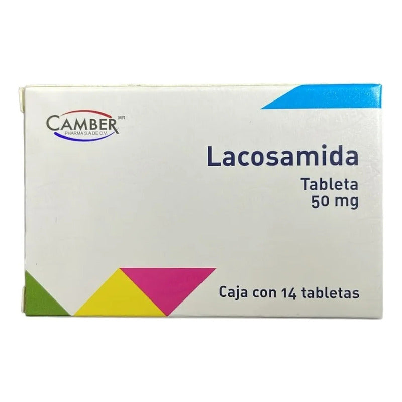 Lacosamida Camber Tableta 50 Mg Caja Con 14 Tabs